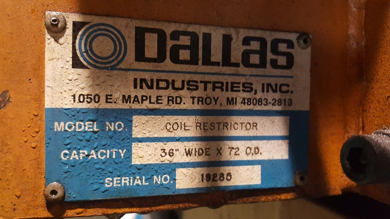 20,000lb Dallas Coil Reel & Coil Car For Sale