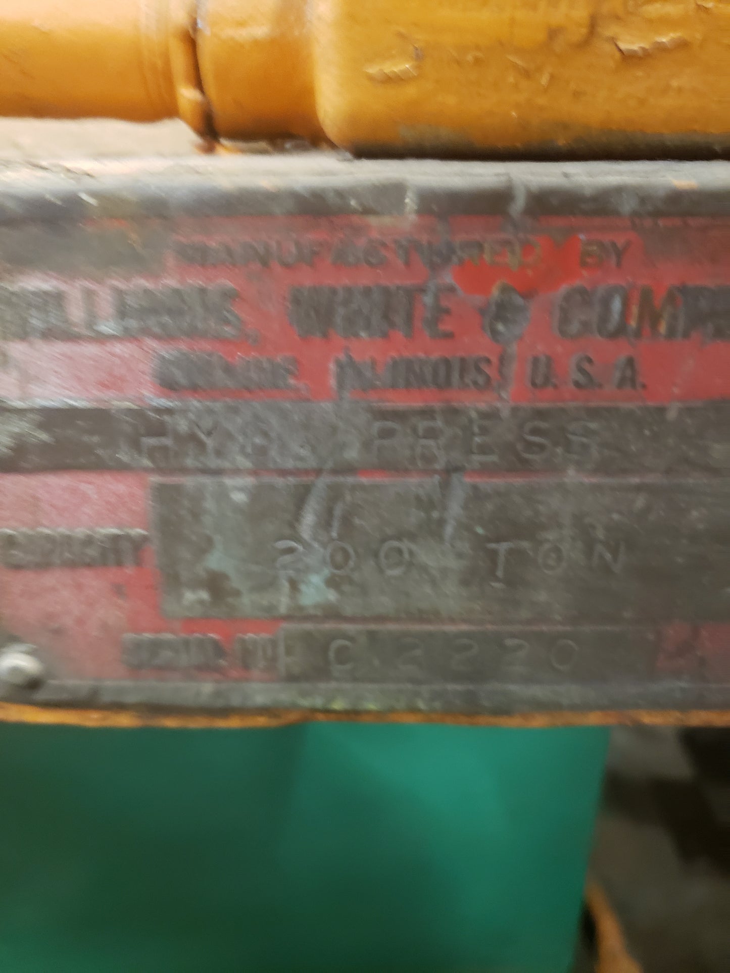 200 Ton Press For Sale Williams & White Hydraulic Bulldozer Press