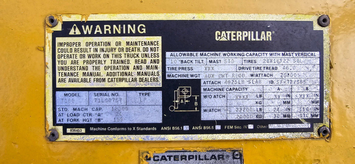 22,000 lb Cat Forklift For Sale