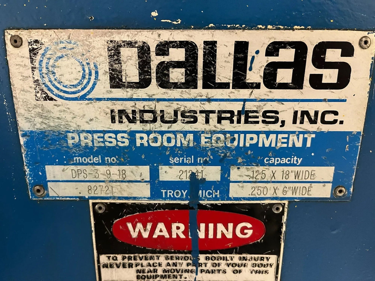 6,000 lb Dallas Servo Feedline For Sale