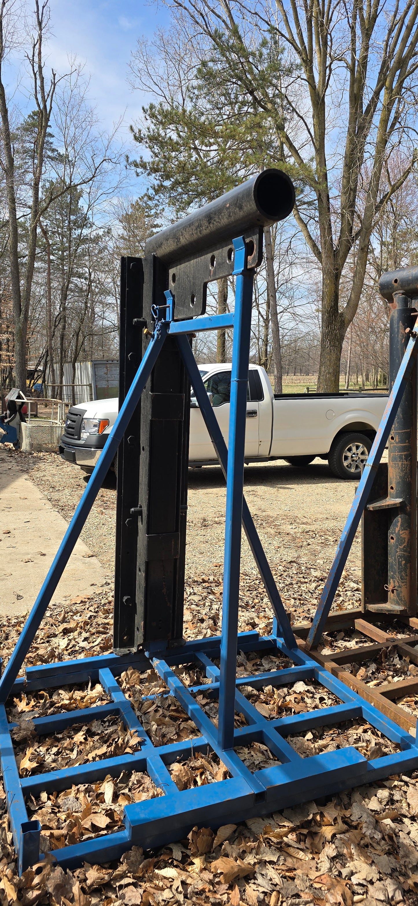 8,000 lb Forklift Boom, Jib, and Stand For Sale