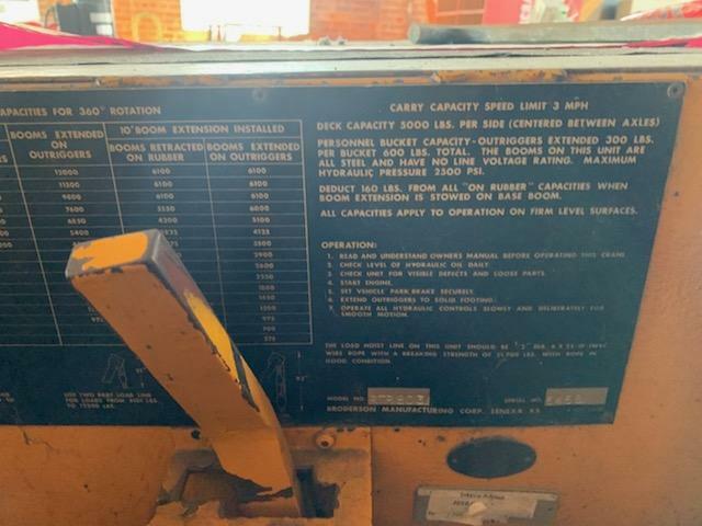 7.5 Ton Capacity Broderson Mobile Crane For Sale