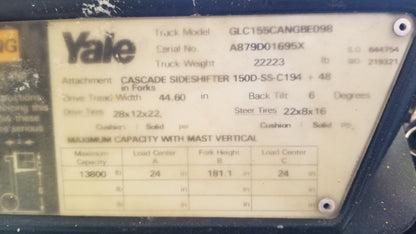 15,500 lb Capacity Yale S155XL For Sale