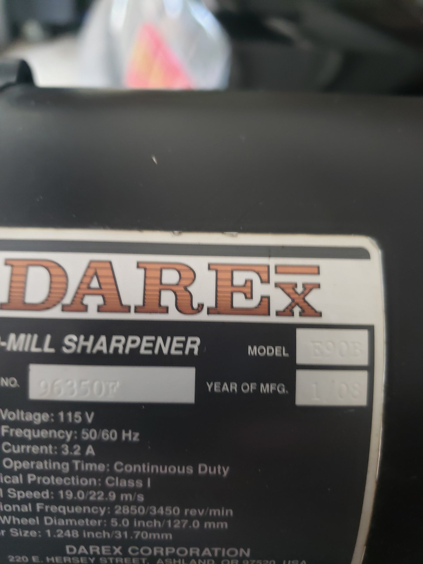 Darex End Mill Grinder - Model E-90 - For Sale