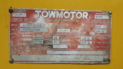 20,000lb CAT/Towmotor Forklift For Sale 10 Ton