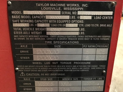 18 Ton Forklift For Sale Taylor Big Red
