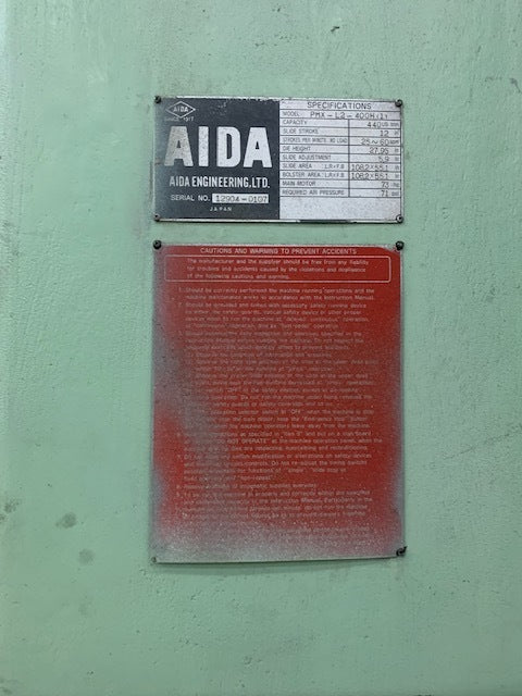 440 Ton Press For Sale Aida Straight Side Link Motion Press
