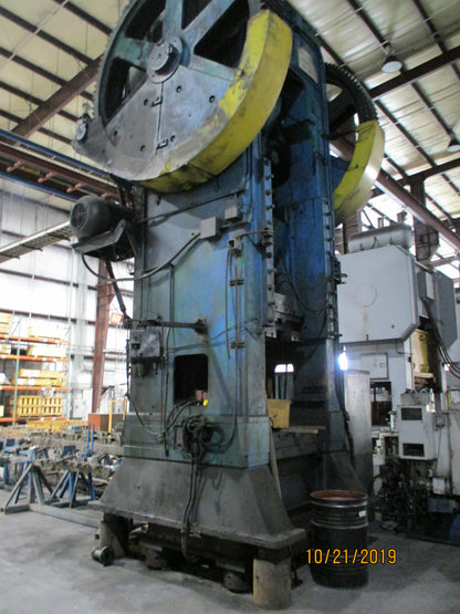 950 Ton Press For Sale Bliss Straight Side Single Point Press