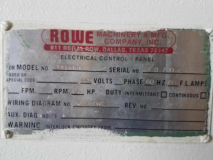 30" Wide Rowe Servo Feeder and Straightener