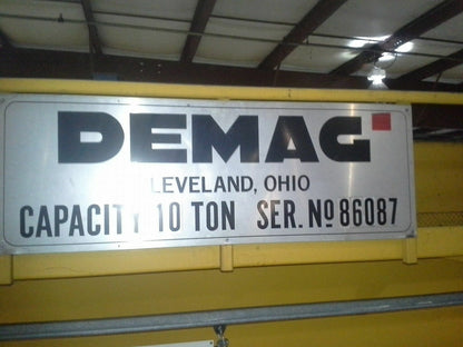 10 Ton Demag Overhead Bridge Crane For Sale
