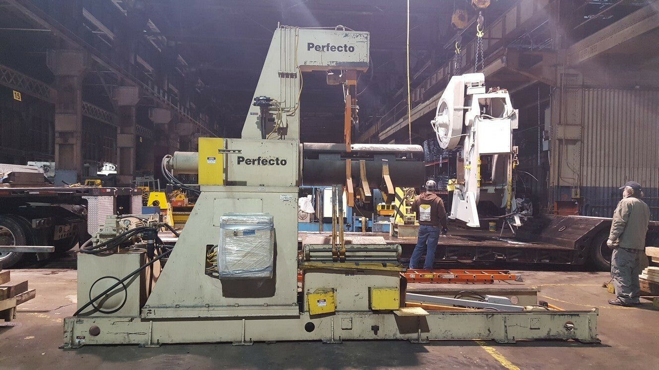 30,000lb. Perfecto Coil Reel & Straightener Feeder For Sale