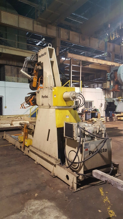 30,000lb. Perfecto Coil Reel & Straightener Feeder For Sale