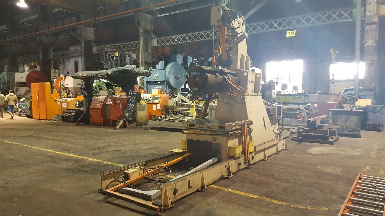 30,000lb. Perfecto Coil Reel & Straightener Feeder For Sale