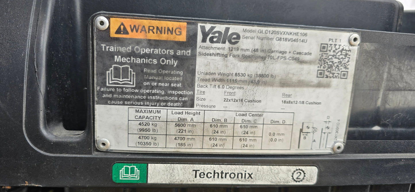 12,000 lb Yale Forklift For Sale