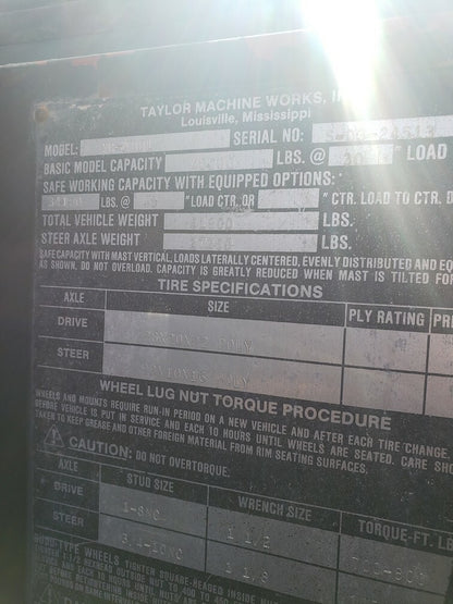 40,000 lbs Taylor Solid Tire Forklift For Sale