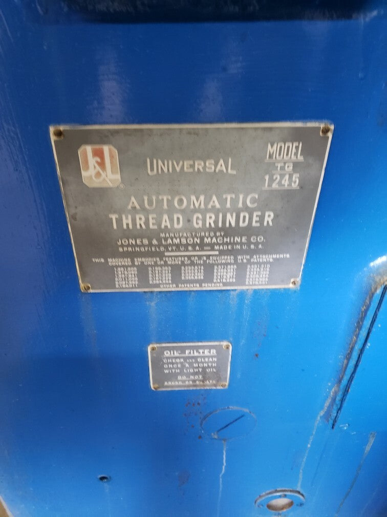 Jones and Lamson Automatic Thread Grinder For Sale