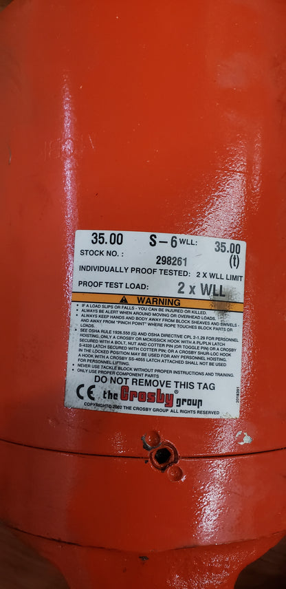 35 Ton Crosby Swivel Hooks For Sale (4 Available)