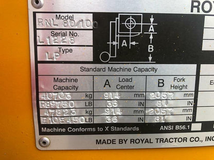 80/100 Royal Rig N Lift Forklift For Sale