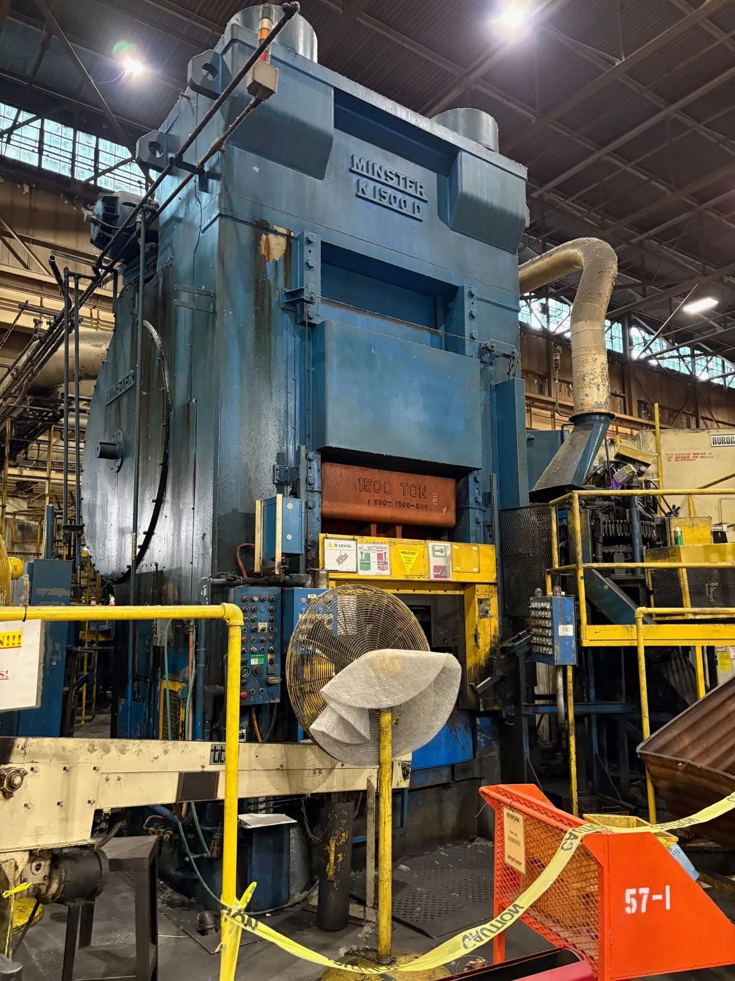 1,500 Ton Minster Knuckle Joint Press For Sale