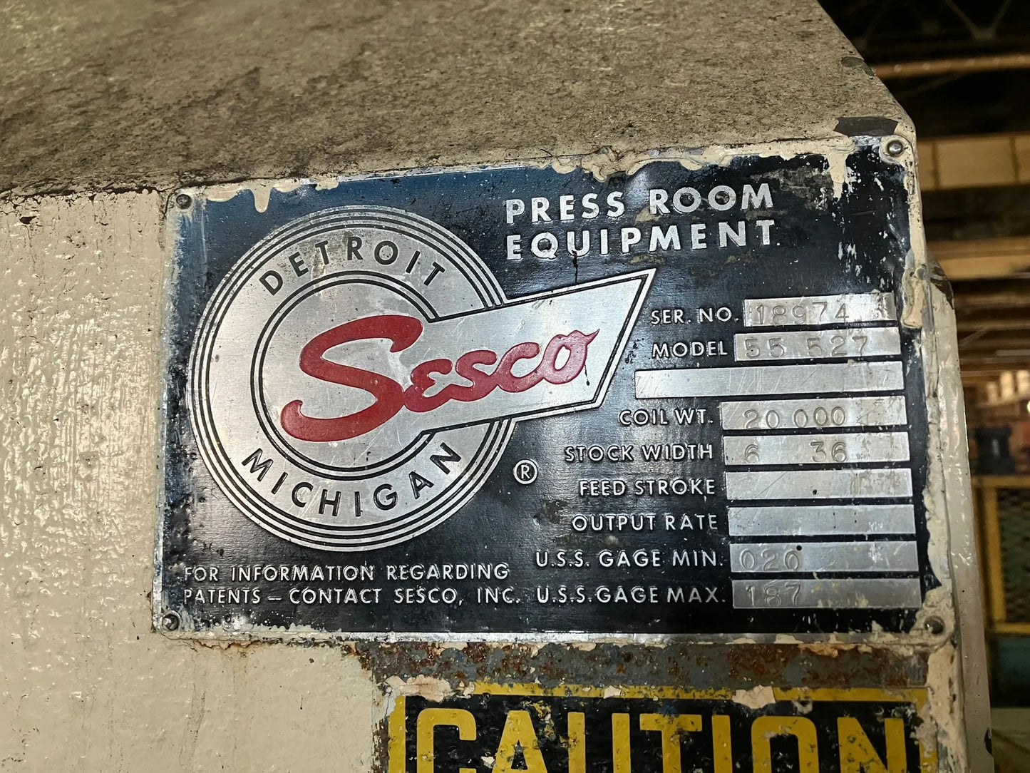 20,000 lb Sesco Coil Reel For Sale