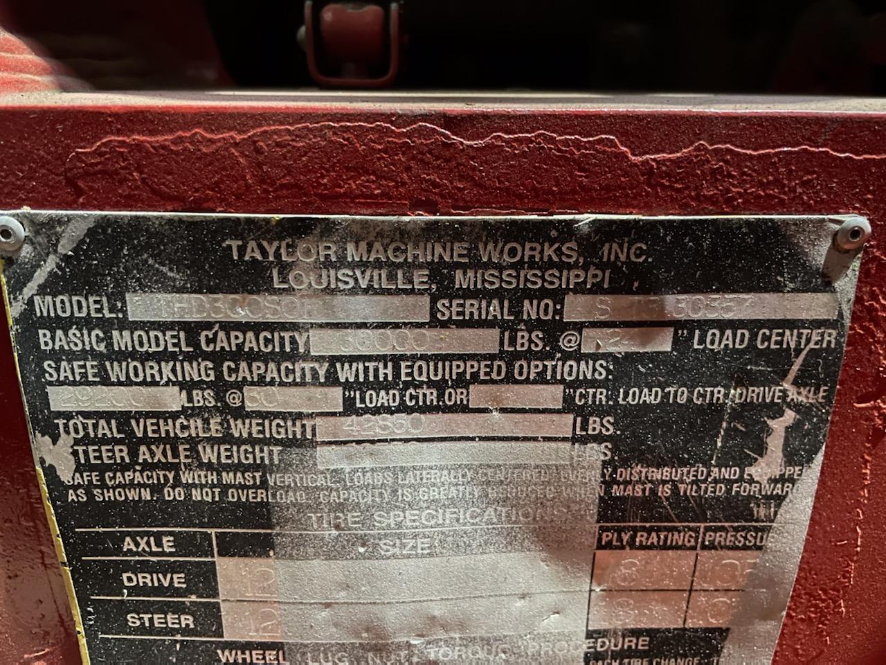 30,000 lbs Taylor Forklift For Sale