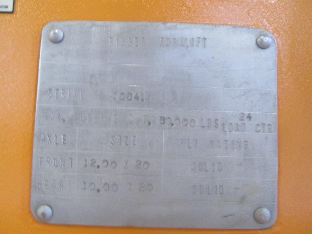 80,000 lb Riggers Forklift For Sale