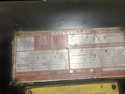 30,000 lbs Cat T300 Propane Forklift For Sale