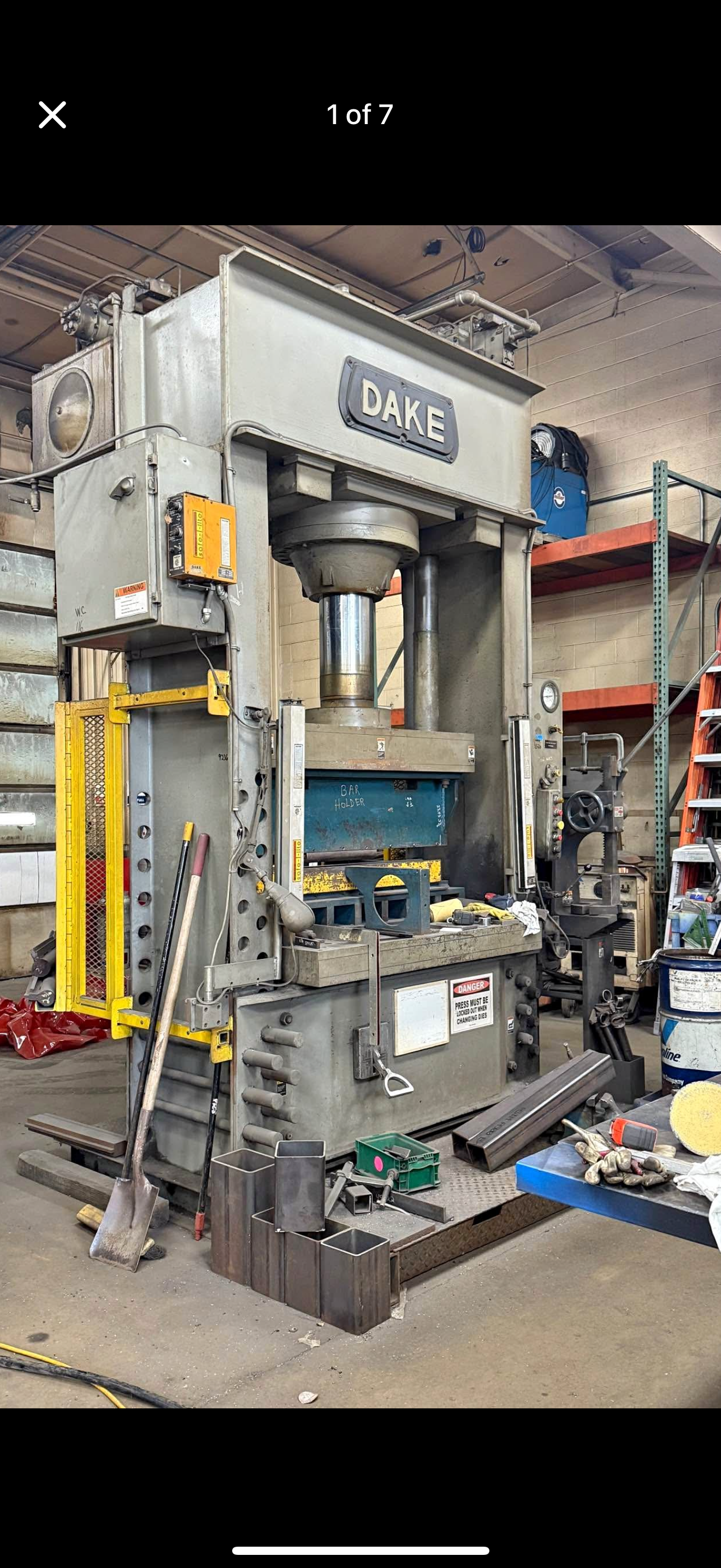 300 Ton Dake Hydraulic Press For Sale