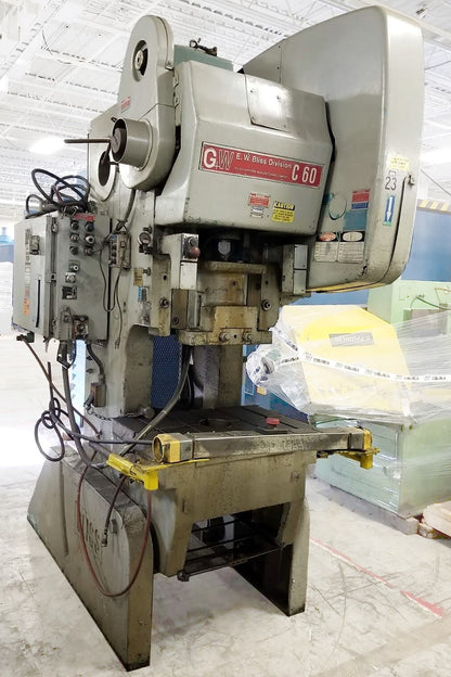 60 Ton Bliss Flywheel O.B.I. Press For Sale