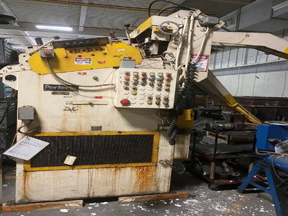 10,000 lb Perfecto Double End Uncoiler and Straightener For Sale