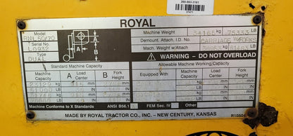 50,000 lbs / 70,000 lbs Royal RNL-5070 Forklifts For Sale (Two Available)