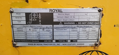 50,000 lbs / 70,000 lbs Royal RNL-5070 Forklifts For Sale (Two Available)