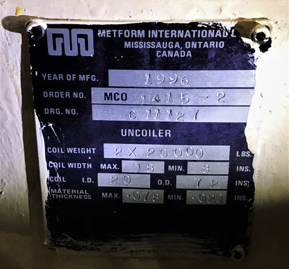 20,000 lb Metform Dual-End Reel For Sale