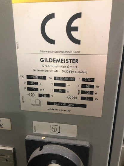 Gildemeister Model Twin 42 CNC Lathe For Sale