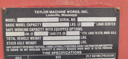 33,000 lb Taylor Forklift For Sale