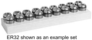 Techniks Ultra Precision ER-50 17 Piece Collet Set - Metric Set 6 - 34mm by 2mm