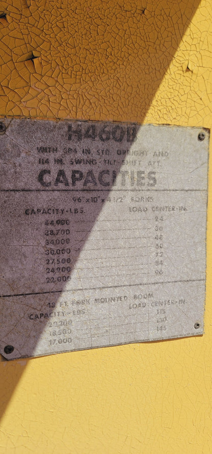 46,000 lb Hyster Forklift - Model H460B - For Sale