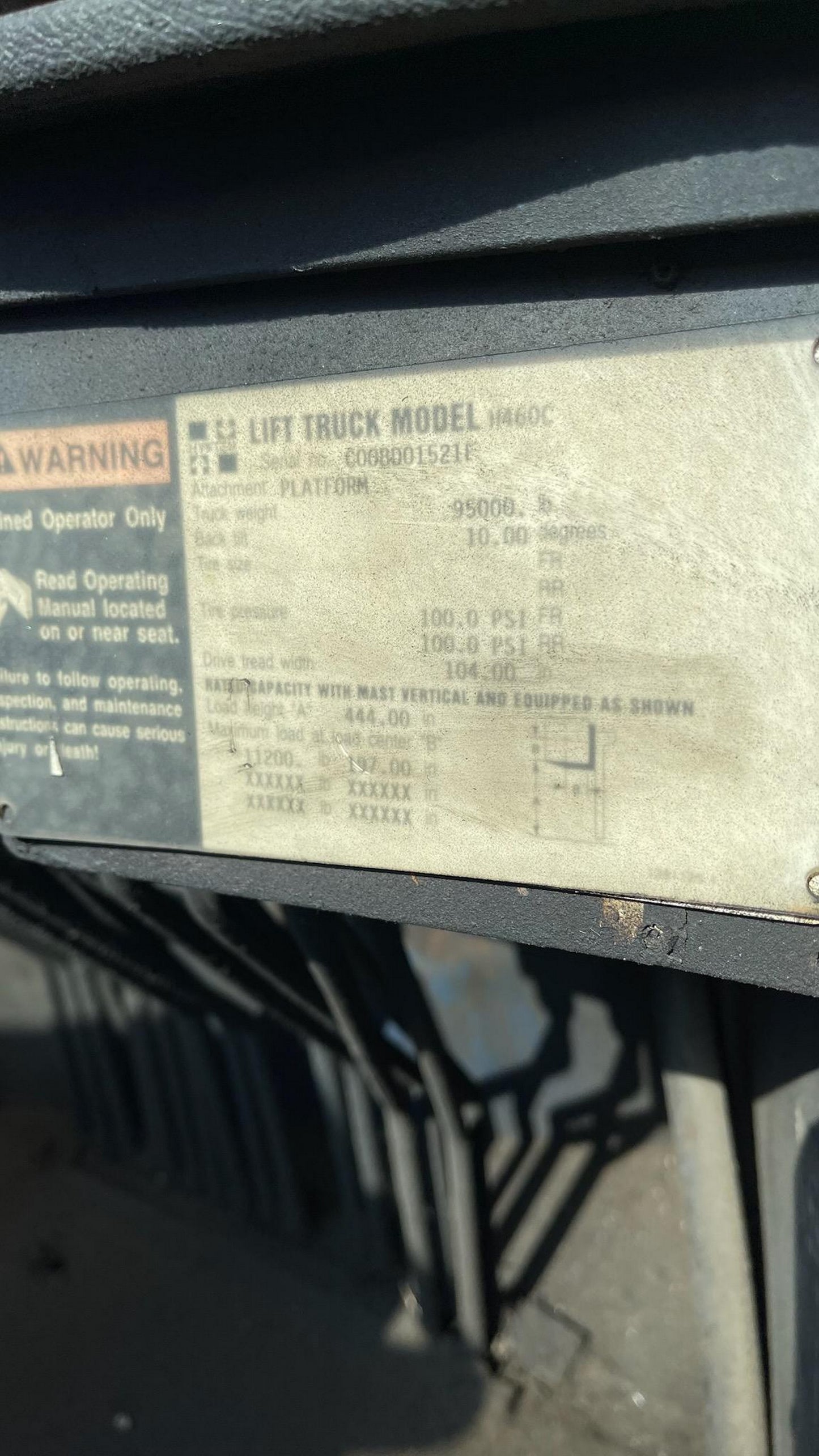 46,000 lb Hyster Forklift For Sale