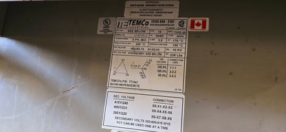 Temco Transformer KVA 15 For Sale
