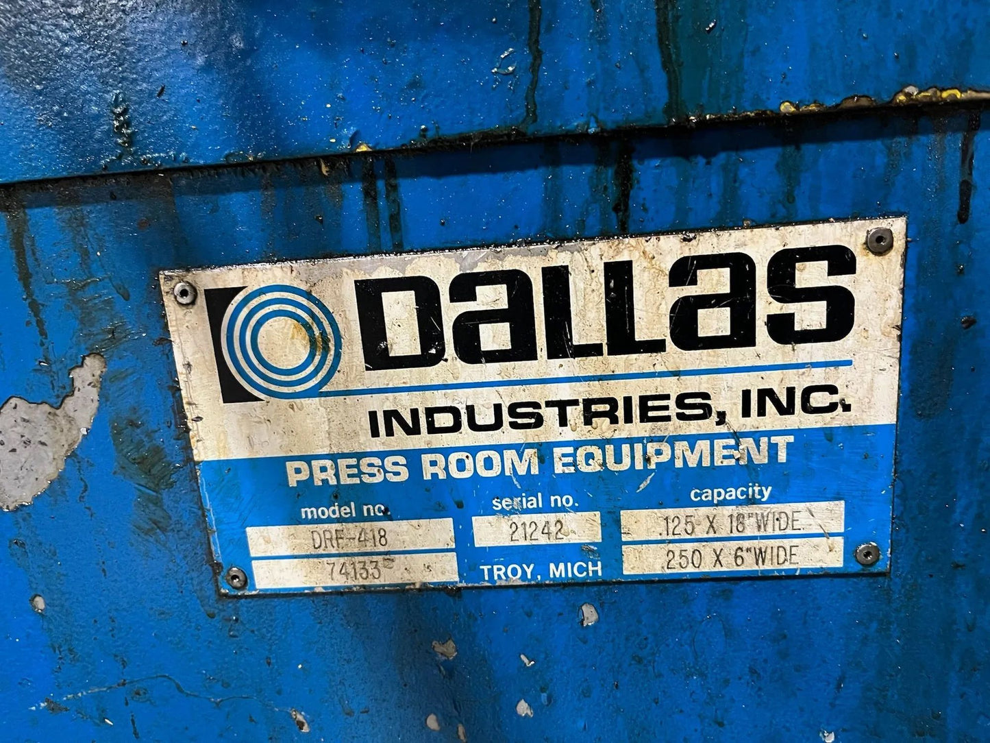 6,000 lb Dallas Servo Feedline For Sale