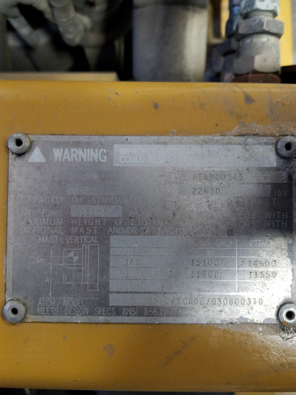 15,500lb CAT Forklift For Sale 7.75 Ton