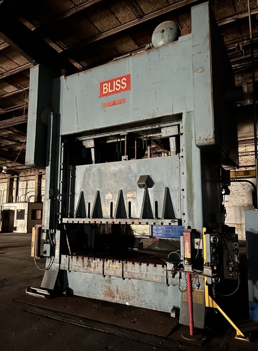 500 Ton Bliss Straight Side Press For Sale