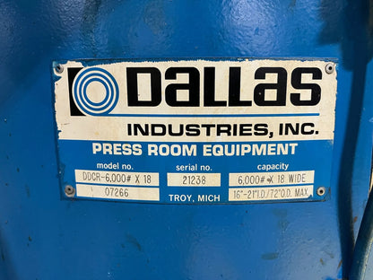 6,000 lb Dallas Double-End Coil Reel For Sale (Two Available)