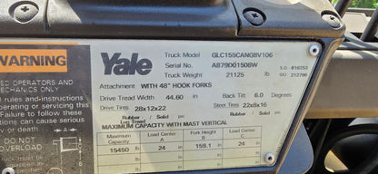 15,500 lb Hyster Forklift For Sale