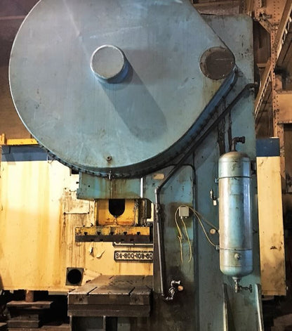 250 Ton Verson Single-Point Gap-Frame Press For Sale