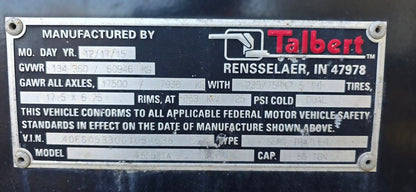 55 Ton Talbert Sliding 3-Axle Trailer