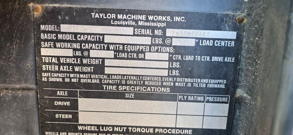 30,000 lb / 40,000 lb Taylor Forklift For Sale