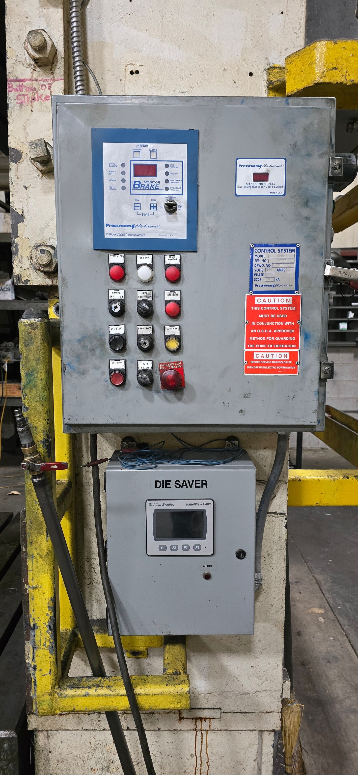 1,000 Ton Clearing Straight Side Press For Sale