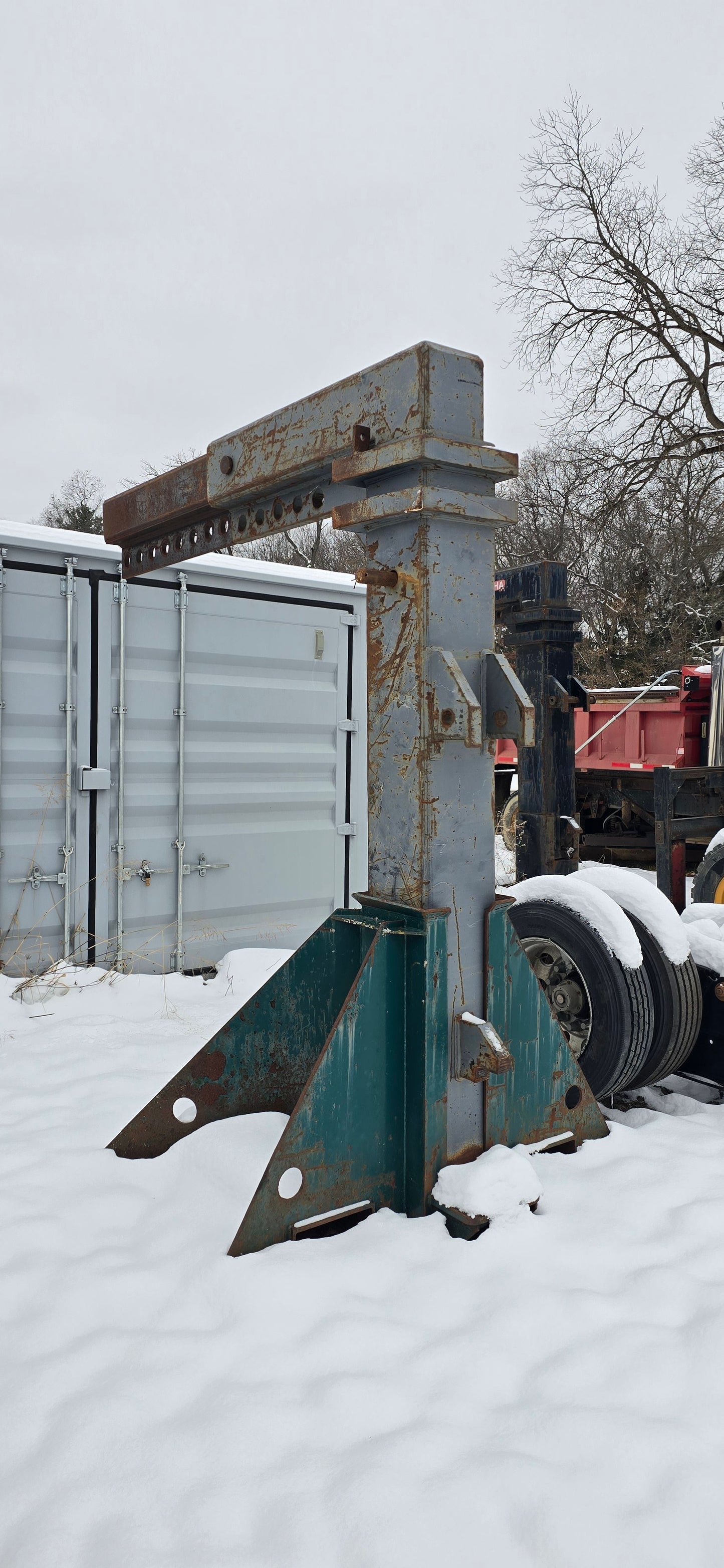 80,000 lb Bristol Riggers Special Forklift Boom & Stand For Sale