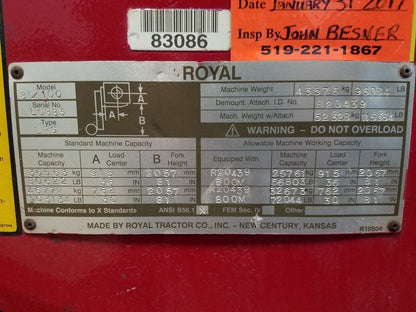 40 Ton 50 Ton Forklift For Sale Royal Rig-N-Lift